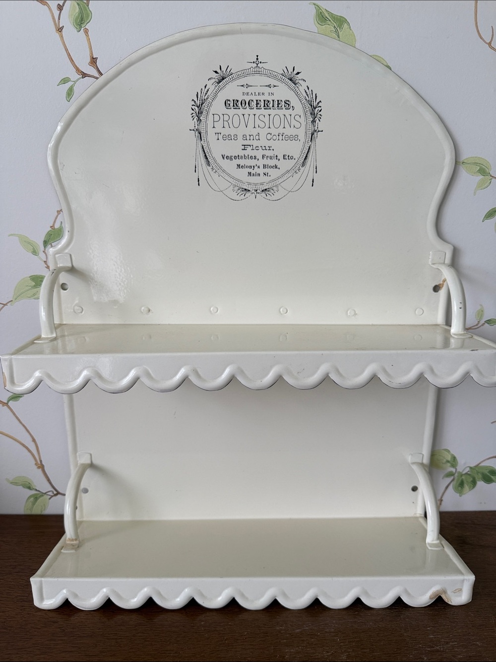 Vintage Inspired Metal Wall Shelf